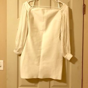 White body con mini dress